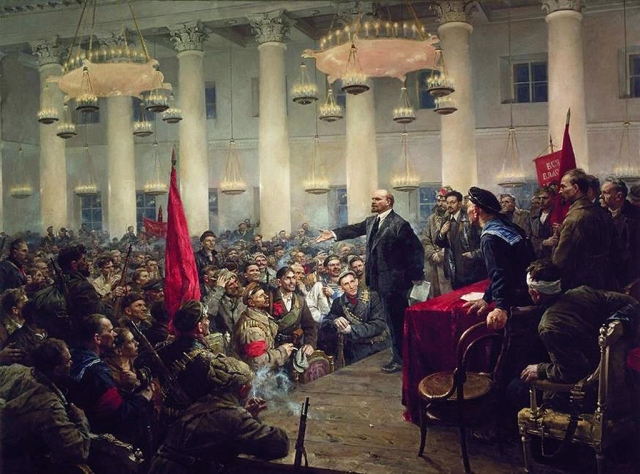 Владимир Серов. Выступление В.И. Ленина на II Всероссийском съезде Советов. 1955