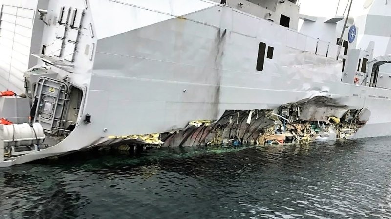 Норвежский фрегат УРО Helge Ingstad
